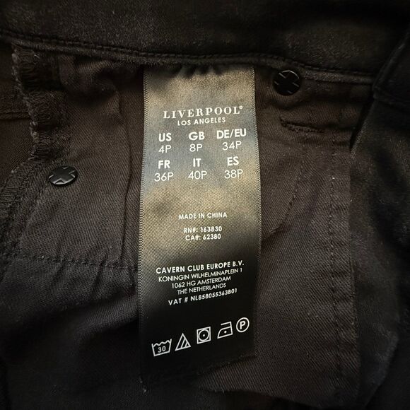 Liverpool Los Angeles High-Rise Ankle Jeans Black Women’s Size 4P (27) - Picture 7 of 12